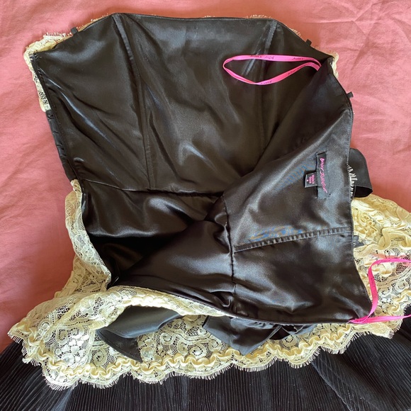 Vintage Betsy Johnson Strapless Lace Prom Dress Black and White, size 4 - Picture 10 of 10